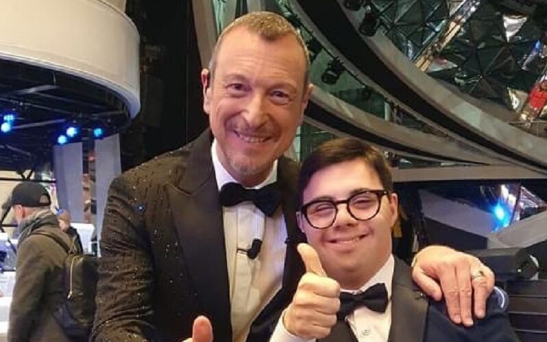 Si avvera il sogno di Francesco, atleta special olympics. Fan di Amadeus, ha potuto conoscere il suo vip preferito al  Festival di Sanremo