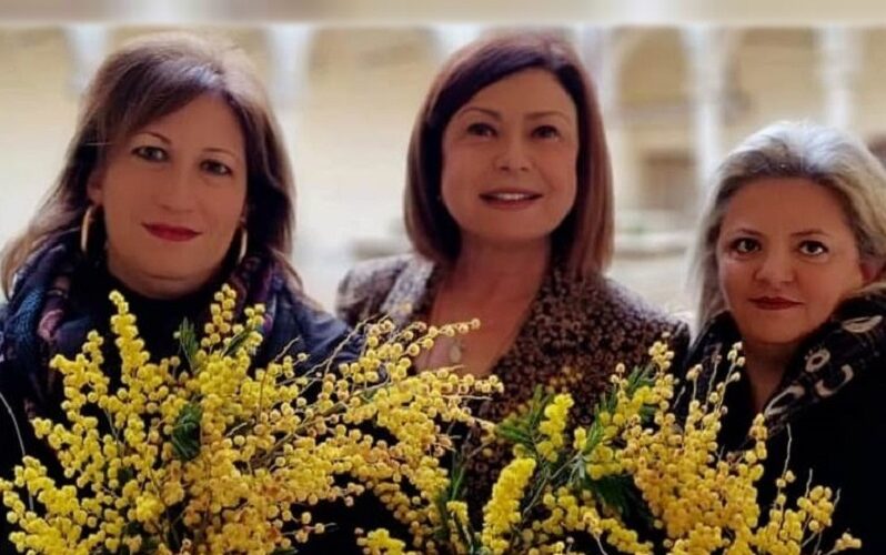 Mimose nei cesti davanti ai negozi e un dibattito sui diritti della donna e le pari opportunità