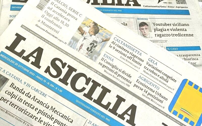 La Sicilia riduce le pagine, protesta l’Assostampa. «Un’altra tegola sull’informazione»